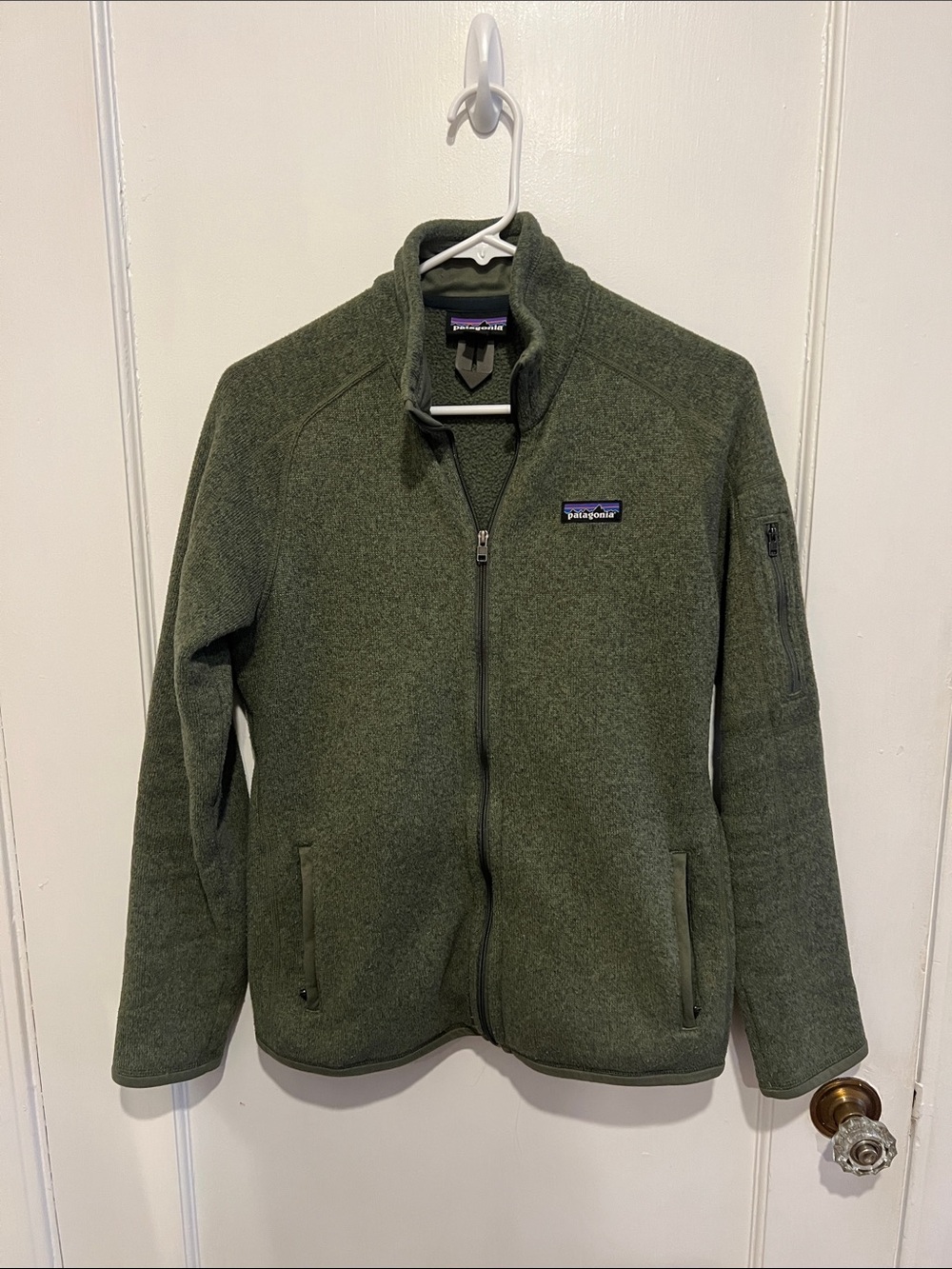 Patagonia Olive Green Full-Zip Retro Fleece Jacket